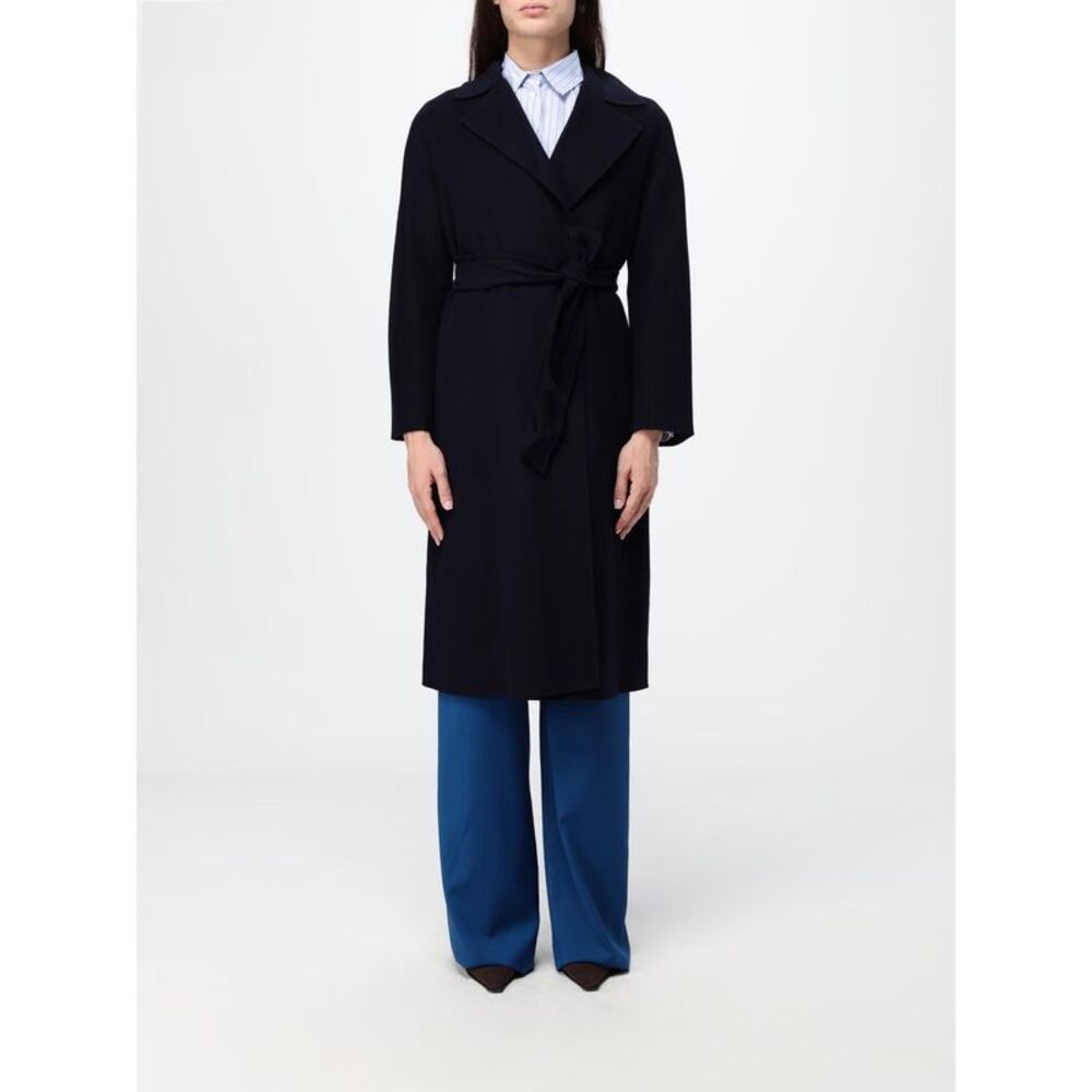 Long Belted Wool And Cashmere Robe Coat Max Mara With Classic Collar